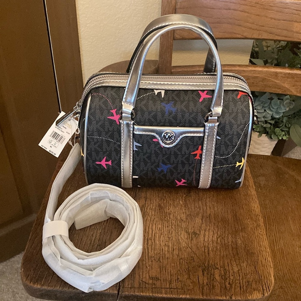 Michael Kors Small Duffle Crossbody Leather Bag Travel Edition NWT